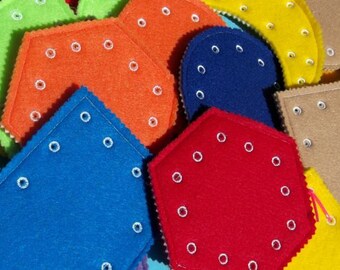 Lacing shape cards sewing cards #3837