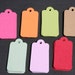 Set of 70 mixed color tags, gift tags, 2.5 X 1.25