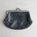 vintage leather change purse / black