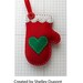 DIY Cozy Red Mitten Ornament KIT by PolkaDotCreek on Etsy