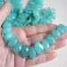 Blue Peruvian Chalcedony Double Drill Marquise Spacer Nugget Beads 310CTS