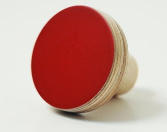 Wooden knobs red color