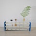 vintage test tube rack / chemistry metal rack/ vials