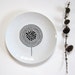 seed head 2. handpainted ceramic porcelain plate with an abstract nature-inspired design. modern home decor by natasha newton