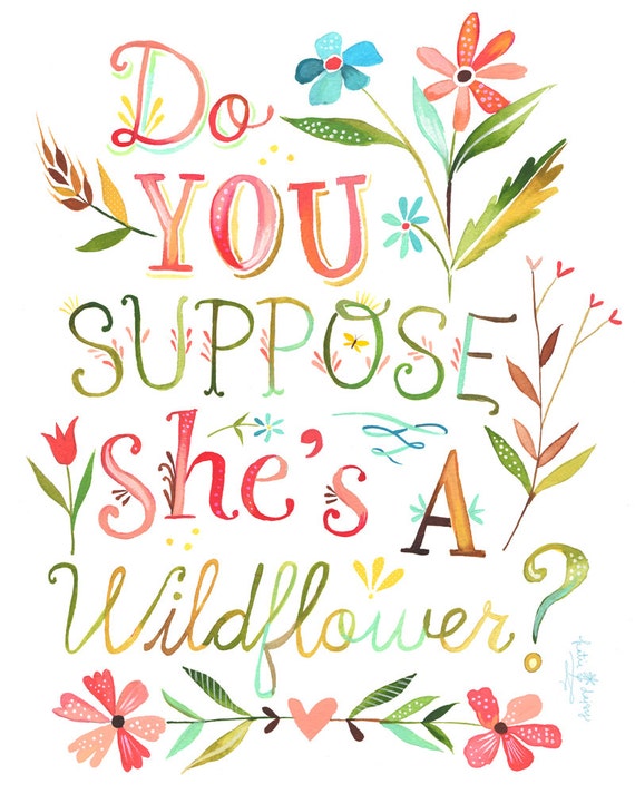 She's a Wildflower   -   vertical print