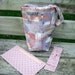 Knitting Project Bag, Zipper Pouch, DPN Hook Case, Crochet Bag, Lined, Padded, Drawstring, Pockets, KIP WIP Bag, Abstract Cotton