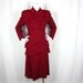 25% Off Storewide Sale // Vintage 1940s Cranberry Wool Suit, Sz S
