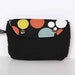 Clutch , Pouch ,Black ... canvas with Cream lining