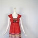70s Bohemian Dress / Dirndl Dress / 1970s Dress / Folklore Print / XS