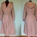 70s princess hooded trench raincoat Bay Mist