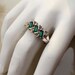 Vintage Silver Emerald Avon Ring