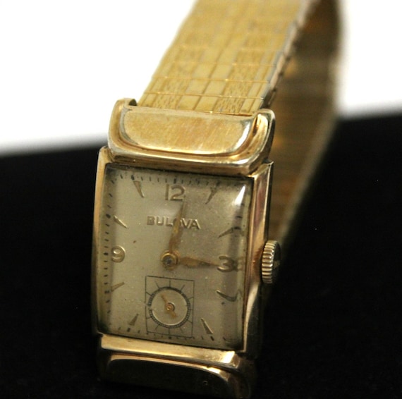 Vintage Bulova Watch Mens Curvex Art Deco Runs 10K GF