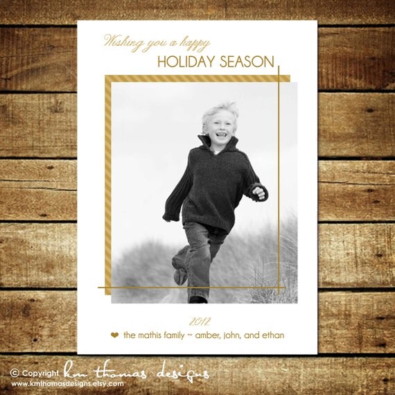 MODERN LAYERS...Custom Photo Holiday Card...by KM Thomas Designs Il_570xn