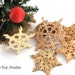 Snowflakes Ornaments Wooden Star Decorations Garland Christmas Yule Hanukkah Holidays Winter Ornament Grahtoestudio Handmade