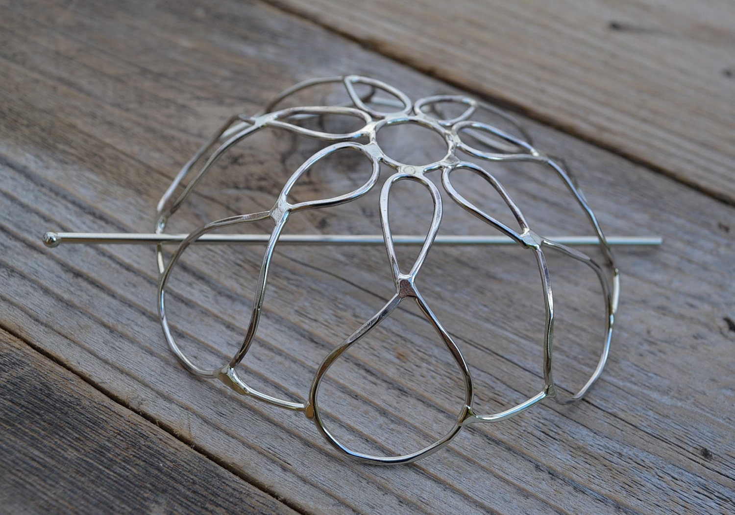 Medium size hair bun cage snood