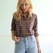 That 70's Plaid Shirt - Vintage - S M - Western Multicolor - Button Down Blouse