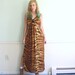 Easy Tiger Vintage 80s Sleeveless Animal Printed Maxi Slip Dress XS/S