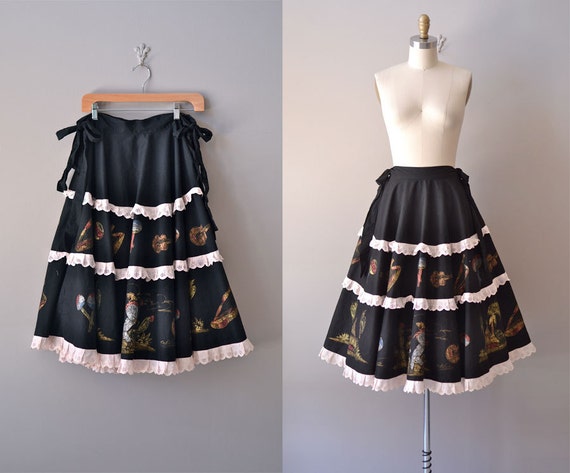 1950s skirt / 50s skirt / Mexican Folklore skirt by DearGolden