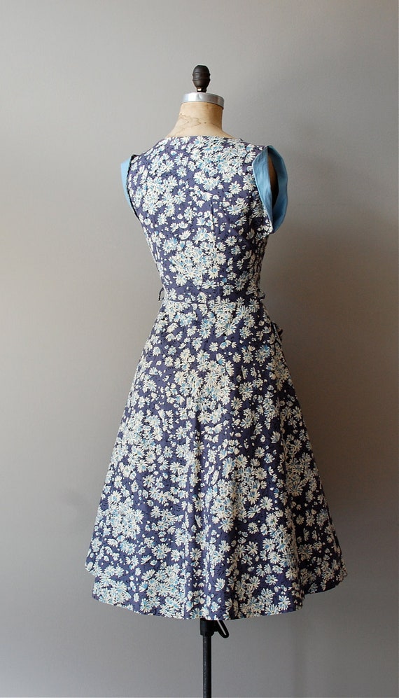 1950s dress / floral 50s dress / Winter Mums dress