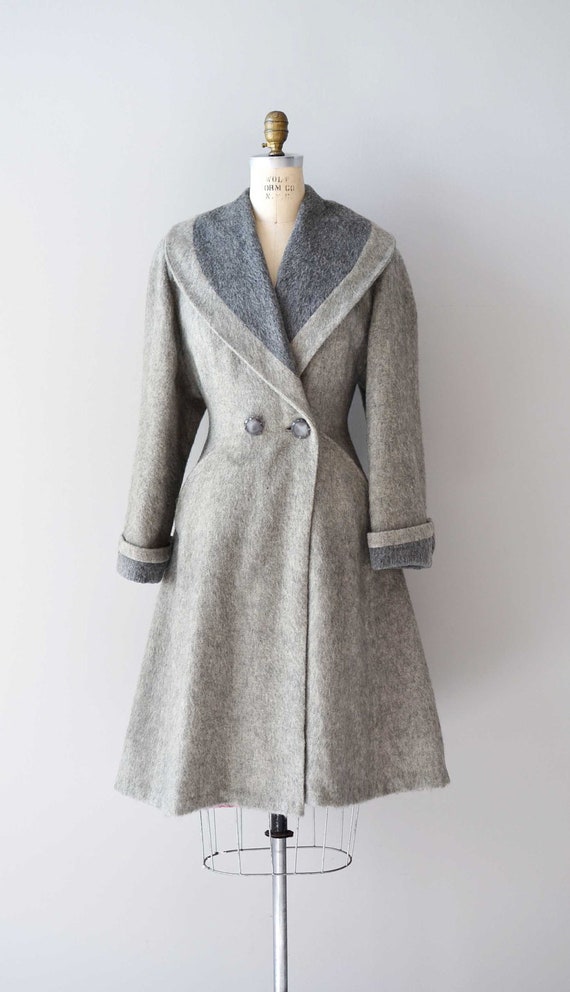 vintage 1940s coat / 40s wool princess coat / Fond Farewell