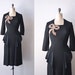 1940s dress / rayon 40s dress / Minor Celebrity dress