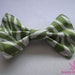 Large Green and White Zebra Print Fabric Hair Bow