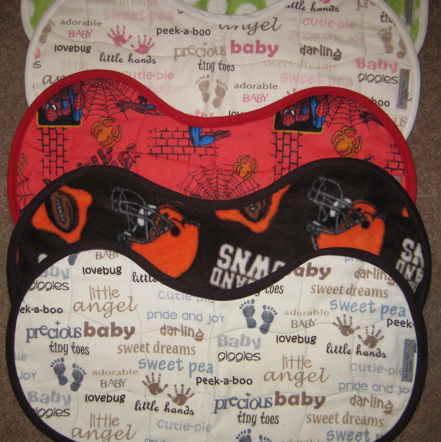 Burp cloth and Bib combo by pattiashton on Etsy