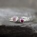 Pink Tourmaline and Moonstone Sterling Silver Stacking Ring Set- October Birthstone - Handmade and Designed by A Second Time