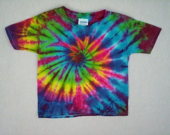 Tie Dye / Youth T Shirt / Crumpled Blues Design / Sizes XS S