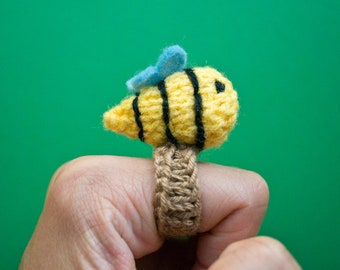 RESERVED for Holly 2 sheep amigurumi rings