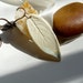 Fox GLove Leaf Porcelain Necklace from the Forest with a Brass snake chain by Sabrina Leaf