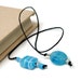 Book Thong Bookmark Beaded Blue Wave Aqua White