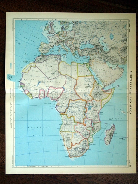 Large Map of the Mediterranean and Africa. by bananastrudel