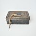Old Tin Miniature Cash Box Bank with Key Bank Box Document Box Money Box