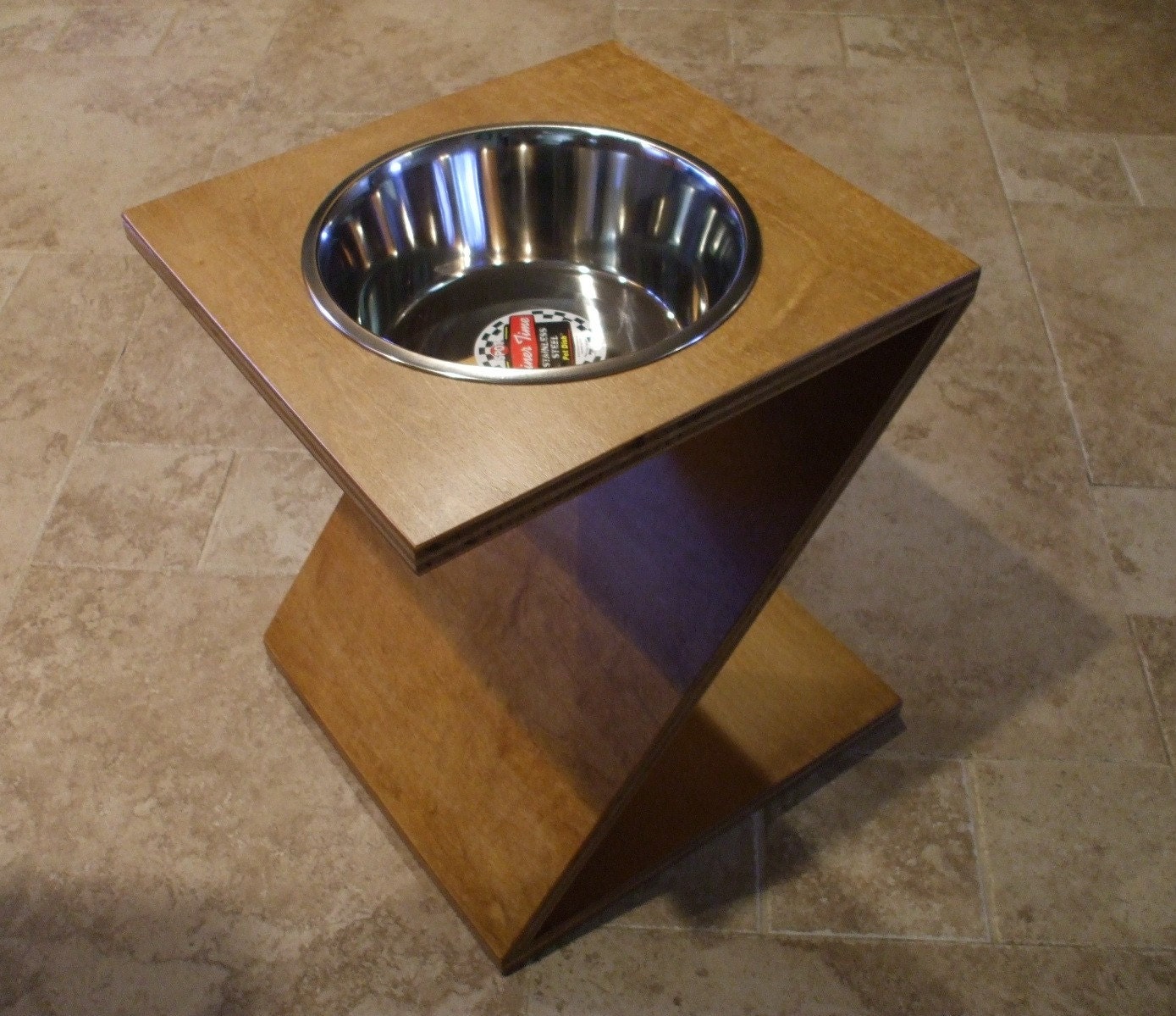 Elevated Pet Feeder 3 Qt 16 Inch Single Raised Pet by WoodinYou