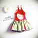 Toddler's Halter Dress 4T Pink Pig Mint Green Upcycled Sundress Eco Friendly Girl's Clothes Children's Clothing 'BABE'