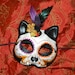 Mask Dia de Los Muertos Mexican Mini Top Hat Day of the Dead Kitty Cat