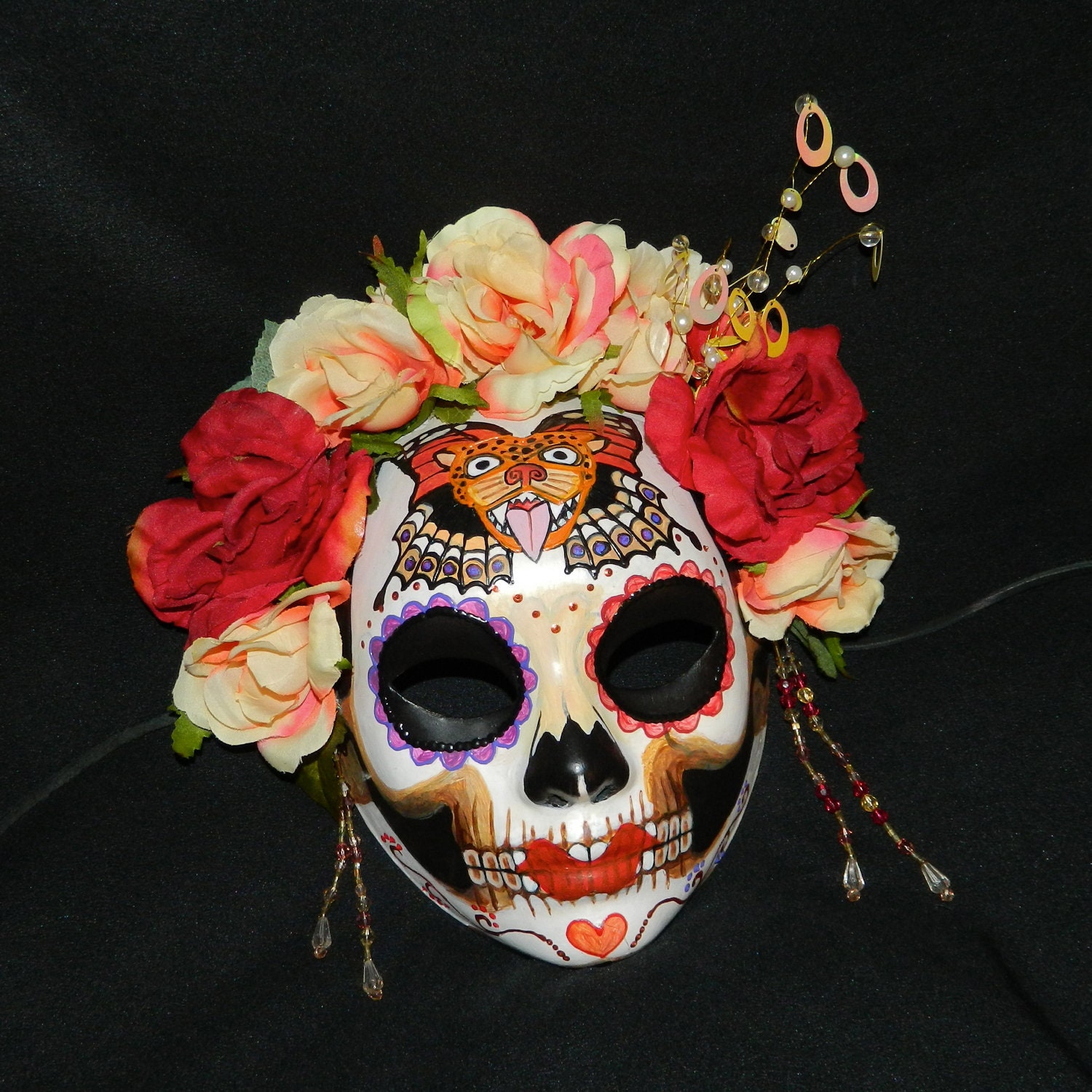 Day of the Dead Dia de los Muertos Bride Mask Tepeyollotl.
