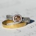 brown sapphire engagement ring . recycled silver brown sapphire ring . ready to ship size 6.5 free shipping