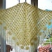 Ivory Shawl Crochet Fringe Beauty osfa BuY 2 GeT 1 FREE SALE on all Vintage now