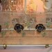 RARE vintage Italian TOLE Basket - wine caddy - candle holder - magazine stand - umbrella stand - shabby roses - French chic