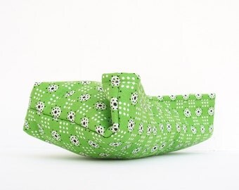 Makeup Bag Cosmetic, Black, White, and Green Clutch Purse, Dots, Geometric, Bridesmaid Gift, Bridesmaid Clutch, Green Clutch