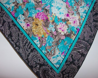 Floral and Paisley Albert Nipon Designer Scarf
