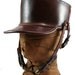 STEAMPUNK LEATHER SHAKO hat dark brown leather custom design