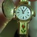 Vintage Rare Jean Perret Geneve Watch. Enameled Flowered Band and Cover. This Is Not Working. PGL Plaque G 10 on Band
