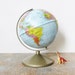 vintage 9.5" metal globe bank