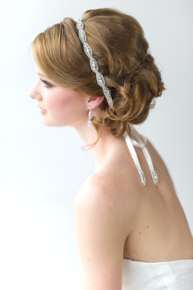 Wedding Headpiece Bridal Beaded Headband Bridal Rhinestone