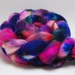 Street Spirit - 4 oz Blue Yellow Orange Pink Purple Handpainted Superwash Merino Wool Top Roving