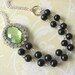 Reserved for Caitlin - Bridal Jewelry Black Pearl Necklace Wedding Jewelry Green Necklace