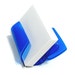 Blue Colored Vinyl Record Album Business Card Holder / CD Display / iPhone Stand